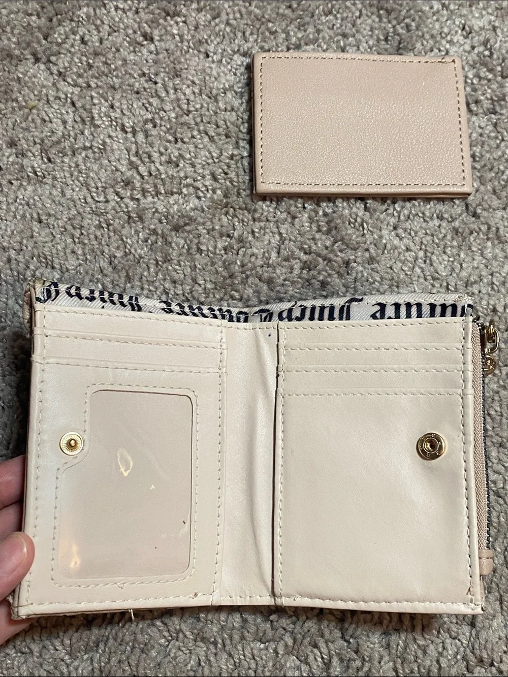 Juicy Couture Pale Pink Card Holder and Coin Pouch Set